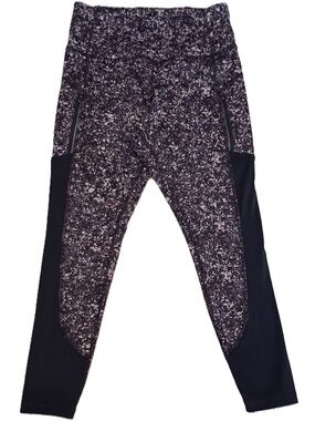 Athleisure Sporty Gymcore Athleta Leggings Purple/Gray Colorblock Women’s 1XL